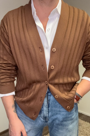 Cardigan con trama