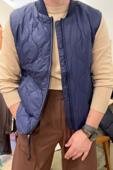Gilet piumino con zip
