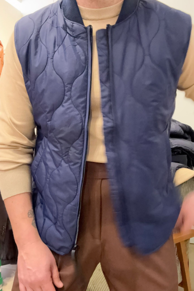 Gilet piumino con zip
