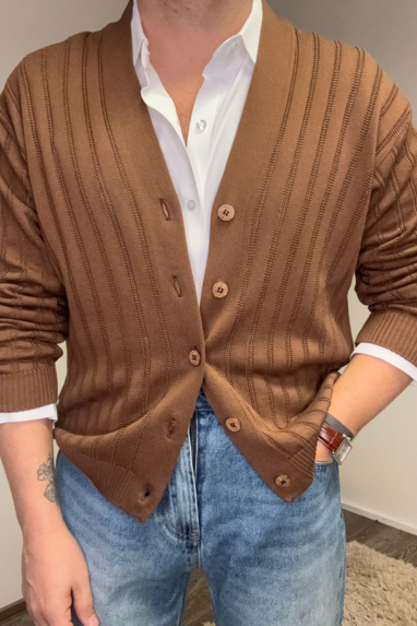 Cardigan con trama