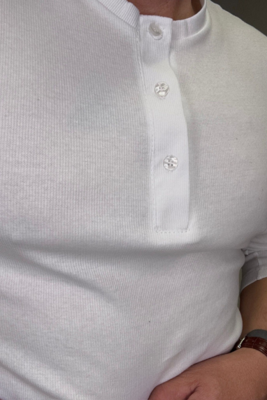 Maglia serafino in cotone