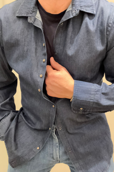 Camicia in jeans chambray