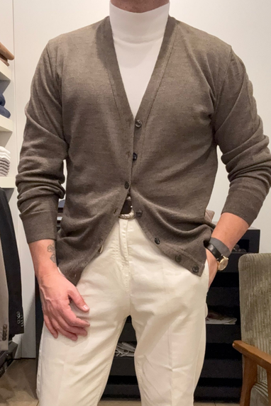 Cardigan in lana merino