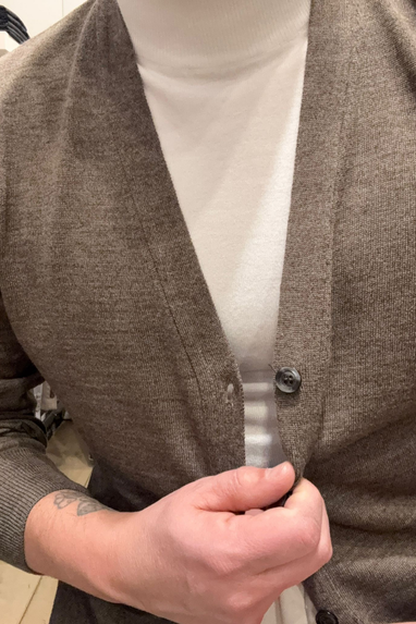 Cardigan in lana merino